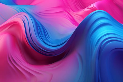 background wave generative ai art colours liquid wallpaper bright abstract blue curve. Generative AI.