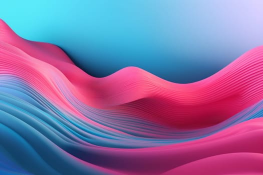 background colorful decorative art graphic cyberspace wave gradient generative ai futuristic blue vibrant wallpaper. Generative AI.