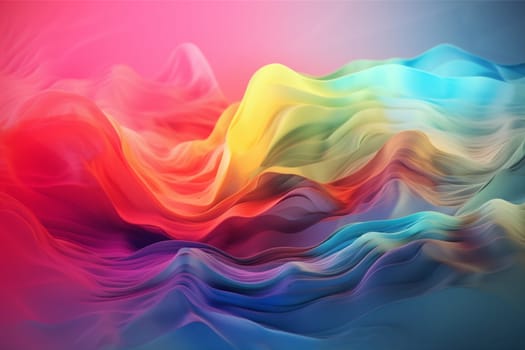 background creative wave pink red neon generative ai flow dynamic vibrant wavy wallpaper liquid color. Generative AI.