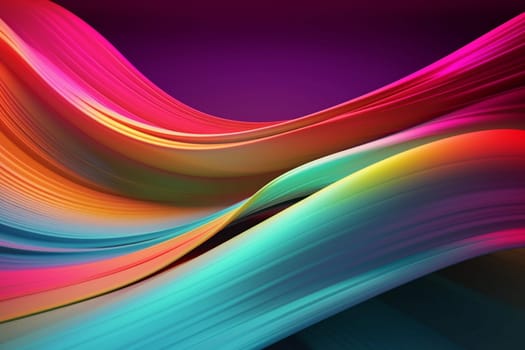 background geometric bright line flowing concept neon dynamic creative shape pattern digital pink. Generative AI.