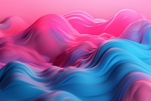 background wave design blue abstract light colorful graphic creative flowing cyberspace color banner liquid illustration. Generative AI.