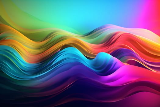 background shape curve digital red light colours backdrop generative ai gradient liquid art colorful wave pattern vibrant purple wavy. Generative AI.