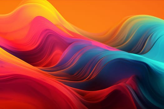 background purple futuristic gradient illustration vibrant wave liquid dynamic wavy line digital graphic element flowing blank colours colorful. Generative AI.