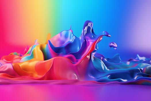background futuristic modern shape graphic pattern color wavy colorful flowing line. Generative AI.