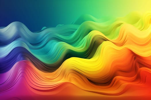 background generative ai cyberspace shape neon art graphic light illustration blank gradient colorful red modern wave flow backdrop colours. Generative AI.