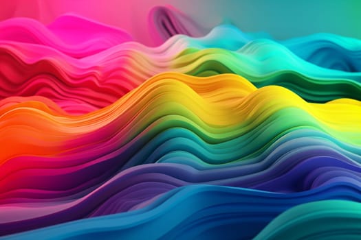 background illustration modern neon color concept blank shape wave dynamic gradient curve line flow colorful colours red. Generative AI.