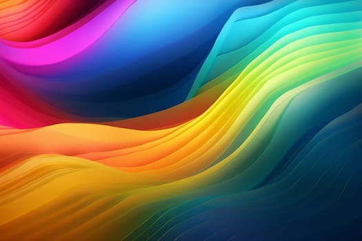 background dynamic element colorful generative ai backdrop color curve blue flow wavy flowing gradient wallpaper creative cyberspace red. Generative AI.