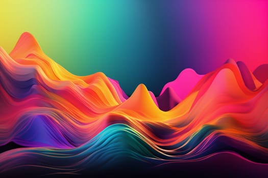 background liquid pattern graphic creative neon light geometric pink line element bright shape curve wave wavy. Generative AI.