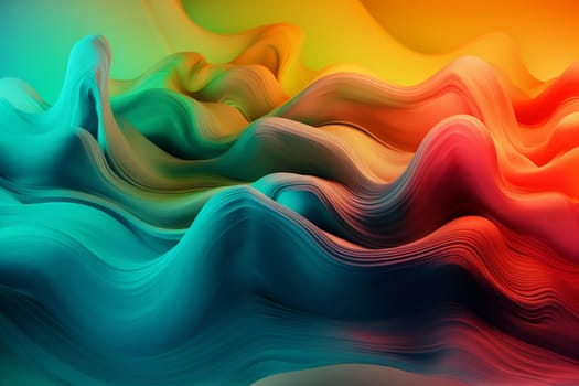 background art concept light color colorful pattern shape dynamic bright wallpaper element illustration wavy neon futuristic line blank liquid. Generative AI.