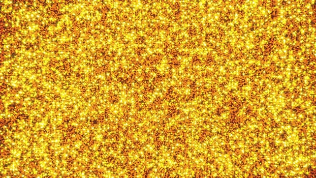 Glitter gold waves. Computer generated 3d render