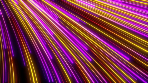 Glowing speed lines. Computer generated 3d render