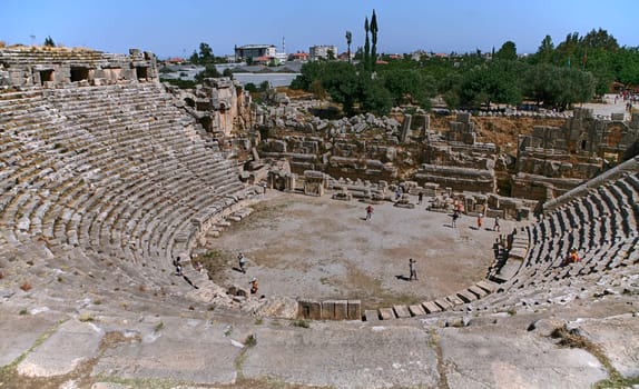 The ruins of the ancient city, the theater in the World. Demre, Antalya