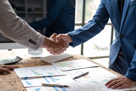 business officer engineer shaking hand each other, finishing up meeting deal plan condition, Successful business. High quality photo