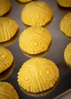 Traditional eid maamoul or mamoul cookies with dates, nuts, and jam, Arabic sweets for Aid al-Fitr and easter, High quality photo
