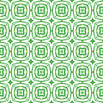 Organic tile. Green fabulous boho chic summer design. Textile ready pretty print, swimwear fabric, wallpaper, wrapping. Trendy organic green border.