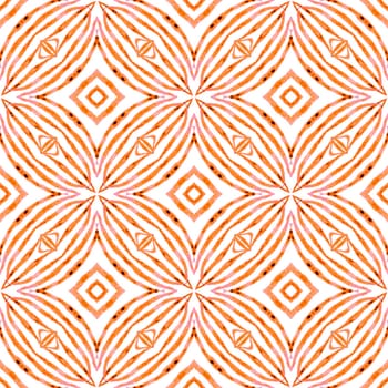 Textile ready beauteous print, swimwear fabric, wallpaper, wrapping. Orange extra boho chic summer design. Summer exotic seamless border. Exotic seamless pattern.