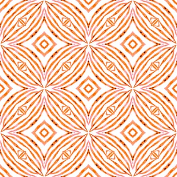 Textile ready beauteous print, swimwear fabric, wallpaper, wrapping. Orange extra boho chic summer design. Summer exotic seamless border. Exotic seamless pattern.