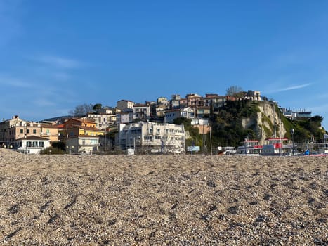 View of Adriatic Sea from Numana Italy video footage