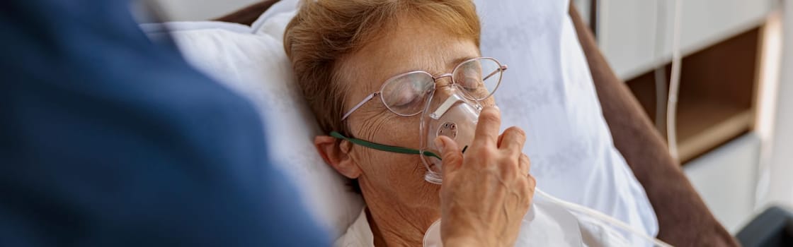 Doctor supporting a sick patient before medical procedures in a hospital room. High quality photo