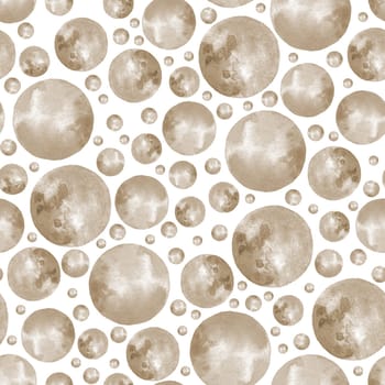 Round watercolor stains seamless pattern