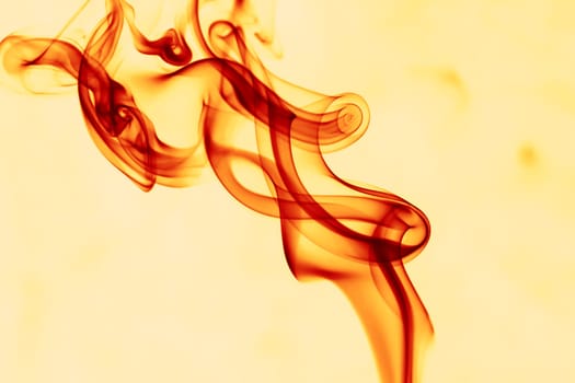 The smoke is colorful. It is abstract.