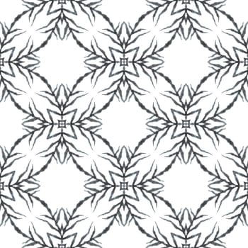 Repeating striped hand drawn border. Black and white cool boho chic summer design. Textile ready valuable print, swimwear fabric, wallpaper, wrapping. Striped hand drawn design.
