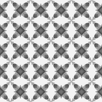 Mosaic seamless pattern. Black and white energetic boho chic summer design. Textile ready dramatic print, swimwear fabric, wallpaper, wrapping. Hand drawn green mosaic seamless border.