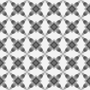 Mosaic seamless pattern. Black and white energetic boho chic summer design. Textile ready dramatic print, swimwear fabric, wallpaper, wrapping. Hand drawn green mosaic seamless border.