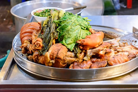 Stewed pork leg is thai food its full flavoured