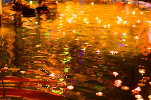 Blur colorful abstract light bokeh background is beautiful.