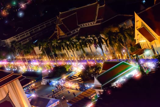 Loy krathong festival in Thailand.The festival of light and joy.