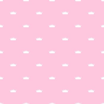 Princess Crown Seamless Pattern Background Vector Illustration. EPS10