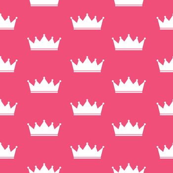 Princess Crown Seamless Pattern Background Vector Illustration. EPS10