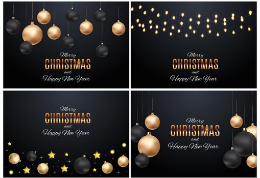 Merry Christmas and New Year Background. Vector Illustration EPS10