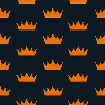 Princess Crown Seamless Pattern Background Vector Illustration. EPS10