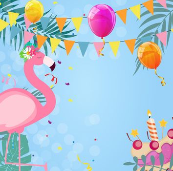 Birthday Card, Congratulation Template Vector Illustration EPS10