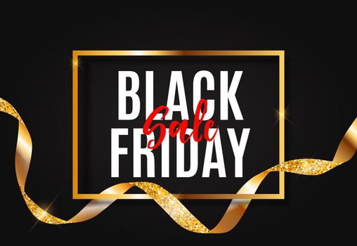 Black Friday Sale Banner Template. Vector Illustration EPS10