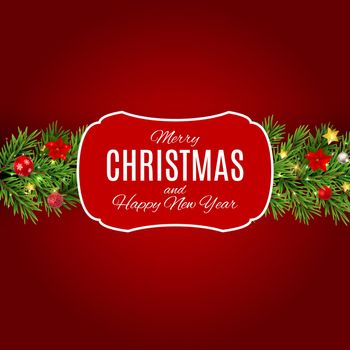 Merry Christmas and New Year Background. Vector Illustration EPS10