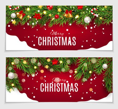 Abstract Beauty Christmas and New Year Card Vector Illustration. EPS10