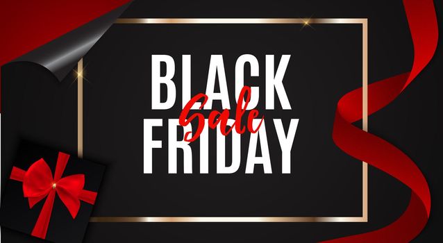 Black Friday Sale Banner Template. Vector Illustration EPS10