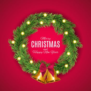 Merry Christmas and New Year Background. Vector Illustration EPS10