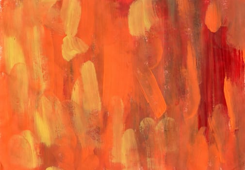 Picturesque orange acrylic oil painting texture