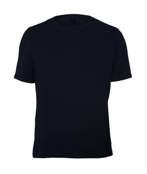 A black T-shirt isolated on white