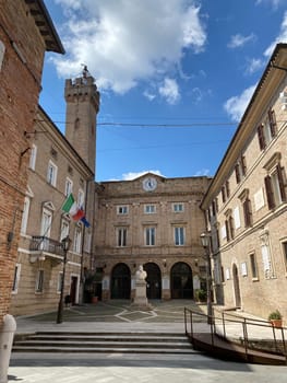 Italy, Ancona, Loreto - April 2023 Medieval village scenes