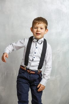 stylish little boy. Little child. Success, bright idea.