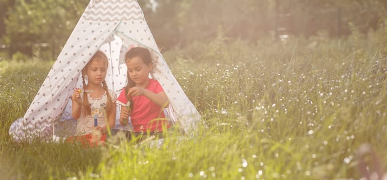 a backyard campout for excited little kids.