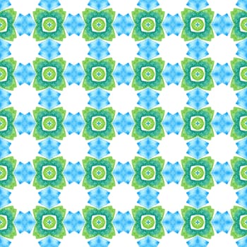 Trendy organic green border. Green breathtaking boho chic summer design. Textile ready cool print, swimwear fabric, wallpaper, wrapping. Organic tile.