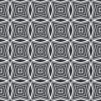Mosaic seamless pattern. Black symmetrical kaleidoscope background. Retro mosaic seamless design. Textile ready curious print, swimwear fabric, wallpaper, wrapping.
