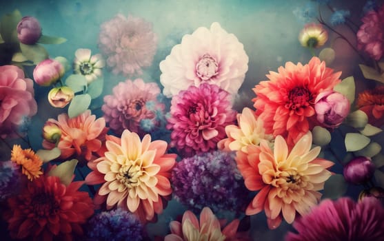 peonies plant design pastel flower blur vintage watercolor texture day valentine concept spring bright color beauty abstract festive beautiful background blossom. Generative AI.