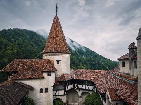 The medieval Bran fortress known as Dracula castle in Transylvania, Romania. Historical saxon style stronghold in the heart of Carpathian mountains